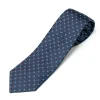 Marco Capelli Cross Contrast 8cm Silk Tie - Navy