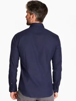 Marco Capelli Easy Care Fine Twill Shirt - Navy