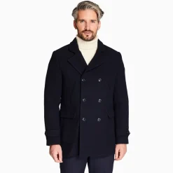Marco Capelli Fernando Brushed Twill & Wool Coat - Navy