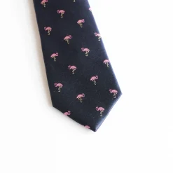 Marco Capelli Flamingo 8cm Silk Tie - Navy