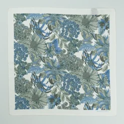 Marco Capelli Floral Silk Pocketsquare - Blue