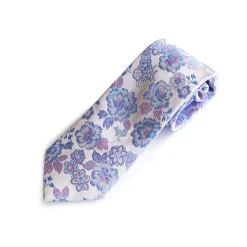 Marco Capelli Floral Silk Tie 8cm - Pink