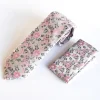 Marco Capelli Flower Tie With Pocketsquare 7.5cm - Pink