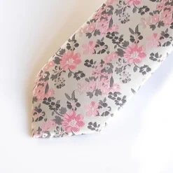 Marco Capelli Flower Tie With Pocketsquare 7.5cm - Pink