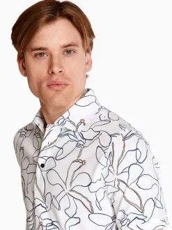 Marco Capelli Formentini Flower Print Polo - Stone