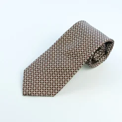 Marco Capelli Geo Dot 8cm Silk Tie - Stone