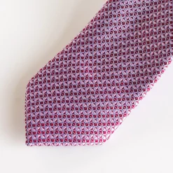 Marco Capelli Geo Silk Tie 8cm - Red