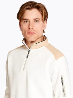 Marco Capelli Half Zip Sweatshirt - Stone