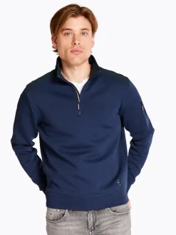 Marco Capelli Half Zip Sweatshirt - Blue