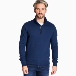 Marco Capelli Honeycomb Quarter Zip Sweatshirt - Blue