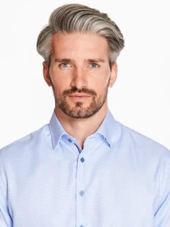 Marco Capelli Houndstooth Shirt - Blue