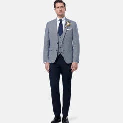 Marco Capelli Houndstooth Waistcoat - Blue