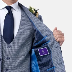 Marco Capelli Houndstooth Waistcoat - Blue