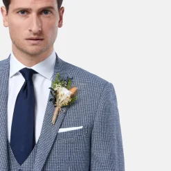 Marco Capelli Houndstooth Waistcoat - Blue