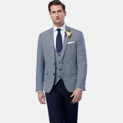 Marco Capelli Houndstooth Waistcoat - Blue