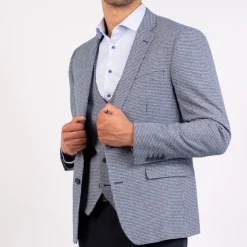 Marco Capelli Houndstooth Waistcoat - Blue