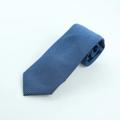 Marco Capelli Intertwined Geo Dot 8cm Silk Tie - Blue