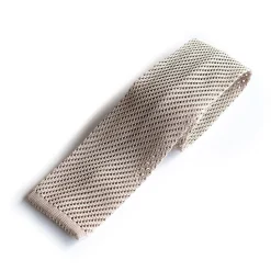 Marco Capelli Knitted Weave 7cm Tie - Stone