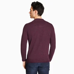 Marco Capelli Lambswool Zip & Button Knit - Red