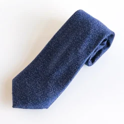 Marco Capelli Melange Silk Tie 8cm - Navy