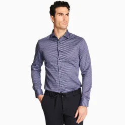 Marco Capelli Minimal Print Shirt - Navy