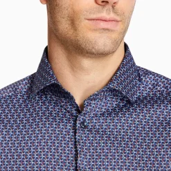 Marco Capelli Minimal Print Shirt - Navy