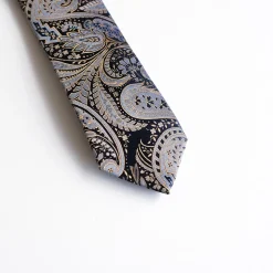 Marco Capelli Paisley 8cm Silk Tie - Navy