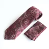 Marco Capelli Paisley 8cm Silk Tie With Pocketsquare - Red