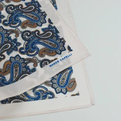 Marco Capelli Paisley Silk Pocketsquare - Green