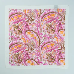 Marco Capelli Paisley Silk Pocketsquare - Pink