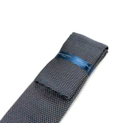 Marco Capelli Pattern 8cm Silk Tie With Pocket Square - Navy