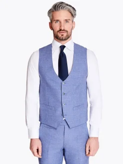 Marco Capelli Plain Waistcoat - Blue