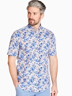 Marco Capelli Poplin Flower Shirt - White