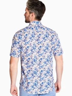 Marco Capelli Poplin Flower Shirt - White