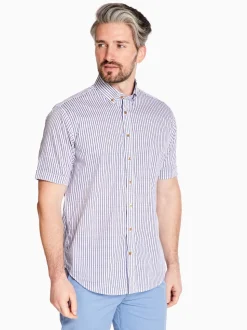 Marco Capelli Poplin Stripe Shirt - White