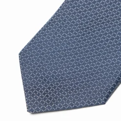 Marco Capelli Retro Pattern 8cm Silk Tie - Navy