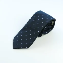 Marco Capelli Sartorial Dotted 8cm Silk Tie - Navy