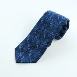 Marco Capelli Sartorial Floral 8cm Silk Tie - Navy