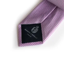 Marco Capelli Sartorial Geo 8cm Silk Tie - Pink