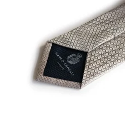 Marco Capelli Sartorial Star 8cm Silk Tie - Stone