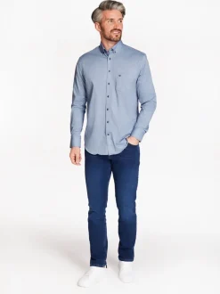 Marco Capelli Satin Stretch Graphic Print - Blue