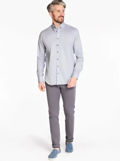 Marco Capelli Satin Stretch Triangle Print Shirt - Green