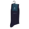 Marco Capelli Soft Cotton Logo Socks - Navy