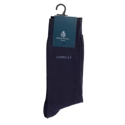 Marco Capelli Soft Cotton Logo Socks - Navy