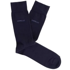 Marco Capelli Soft Cotton Logo Socks - Navy