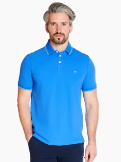 Marco Capelli Soft Cotton Tipping Polo - Blue