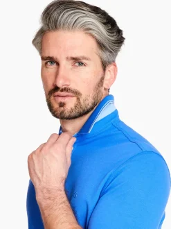 Marco Capelli Soft Cotton Tipping Polo - Blue