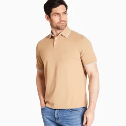Marco Capelli Soft Cotton Tipping Polo - Sand