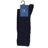 Marco Capelli Soft Top Cotton Logo Socks - Navy