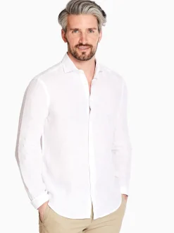 Marco Capelli Soft Wash Linen Lyocel Shirt - White